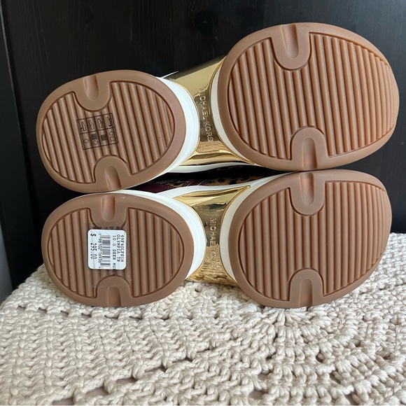 Michael Kors Cheetah Print Olympia Trainer Platform Sneaker HAIRCLIF LTHR sz 10 - Picture 8 of 13